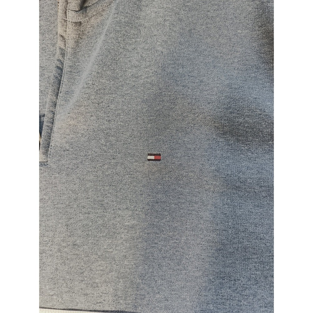Tommy Hilfiger Mens XXL Quarter Zip Pullover Heather Blue Gray Mock Neck Sweater - Picture 6 of 7